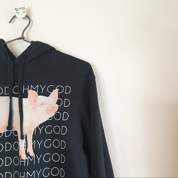 Shane Dawson Oh My God Pig Hoodie Black Size Medium - Picture 5 of 8